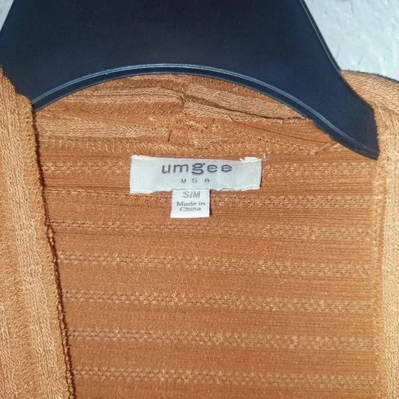 Umgee Front Tie Oversized Cardigan Rust Orange Size S/M - Picture 6 of 7